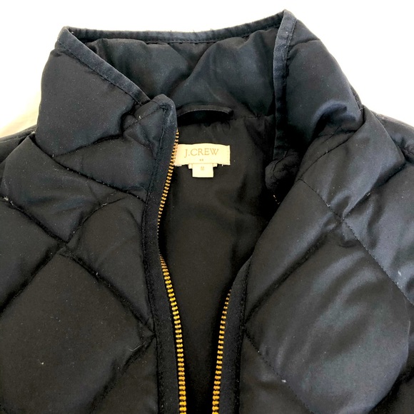 J Crew Factory Quilted Vest, Black